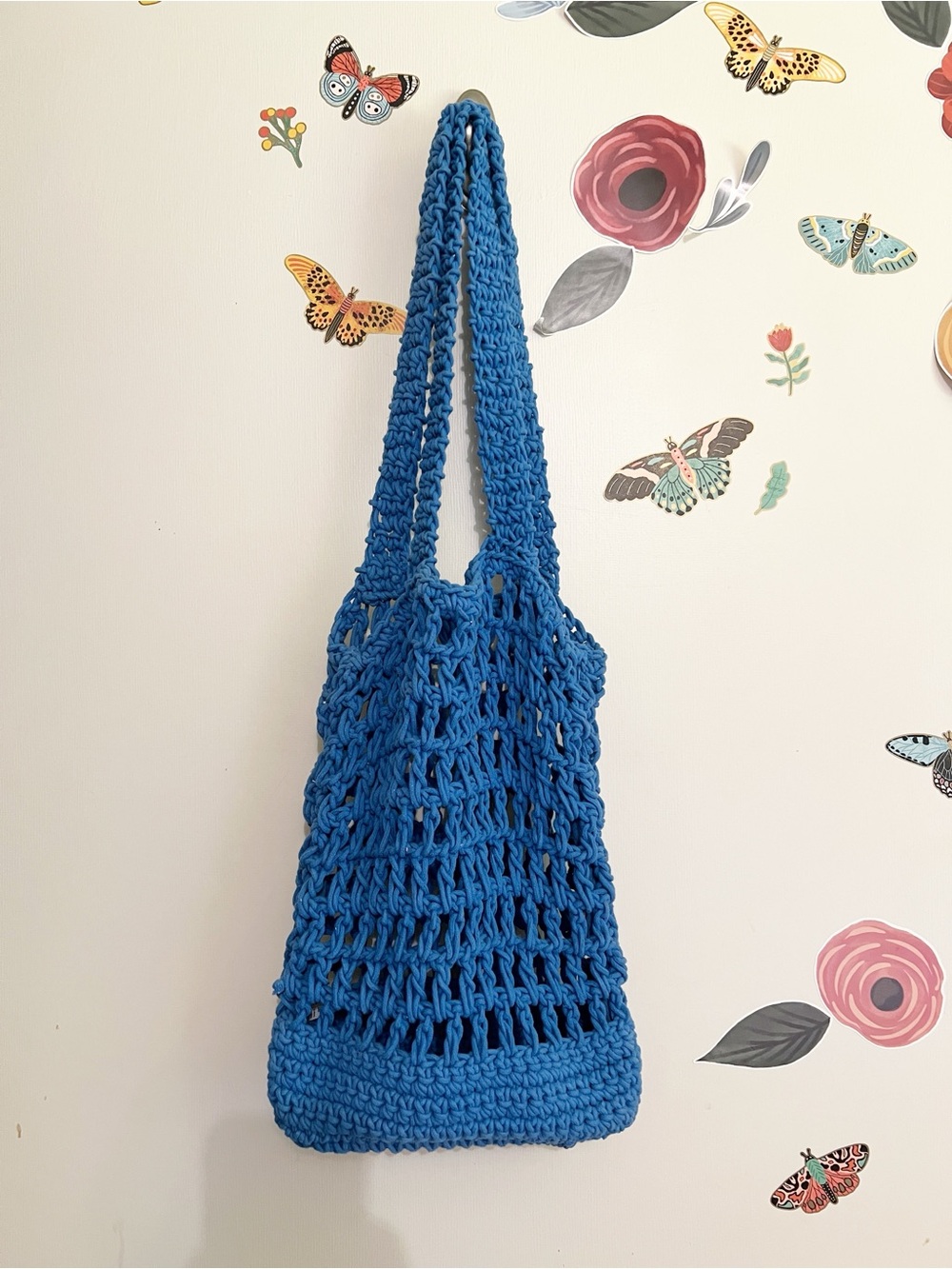 J. Crew Blue Crochet Beach Tote - Picture 2 of 11